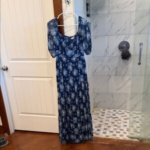 Altar’d State Floral Blue Maxi Dress